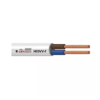 Cable H03VV-F 3x0,75 blanco 50m