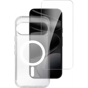 4smarts Set de protección premium 360° para Google Pixel 11 / 11 Pro – Protector de pantalla de cristal templado y funda TPU transparente