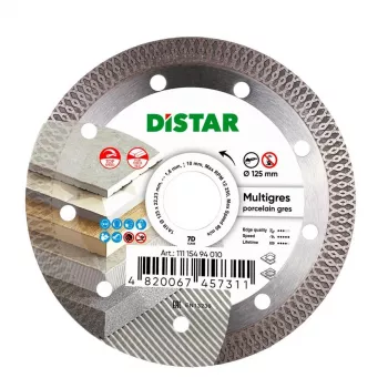 DISTAR MULTIGRES Disco de corte diamantado 125 x 1,4 x 10 x 22,23 mm