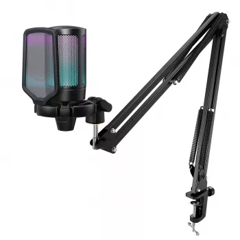FIFINE A6T AMPLIGAME Micrófono de estudio de condensador USB RGB - Negro