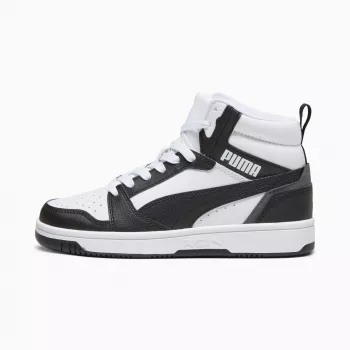 Puma Rebound V6 Mid Zapatillas Niños Blanco Negro 393831 01 Talla 38.5