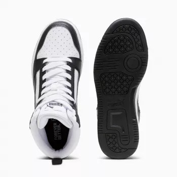 Puma Rebound V6 Mid Zapatillas Niños Blanco Negro 393831 01 Talla 38.5