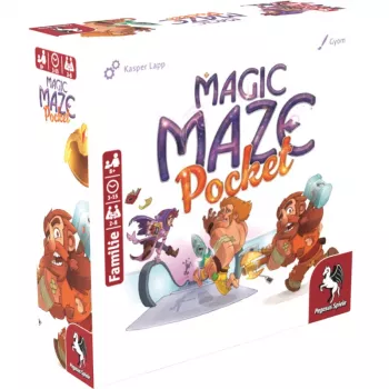 PEGASUS Magic Maze Pocket Juego de laberinto cooperativo en tiempo real, 1-4 jugadores, a partir de 8 años, 15 minutos