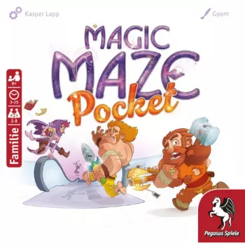 PEGASUS Magic Maze Pocket Juego de laberinto cooperativo en tiempo real, 1-4 jugadores, a partir de 8 años, 15 minutos