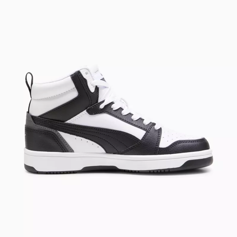 PUMA Rebound V6 Mid Zapatillas Niños Blanco Negro 393831 01 Talla 39