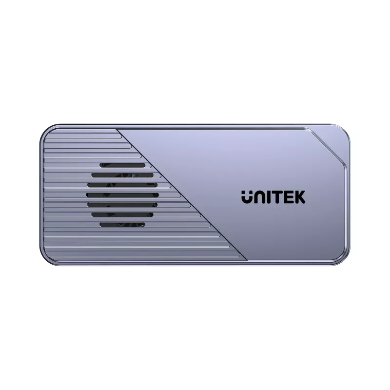 UNITEK Carcasa para SSD M.2 NVMe USB4 con refrigeración activa, 80Gbps, sin herramientas, aluminio, USB-C