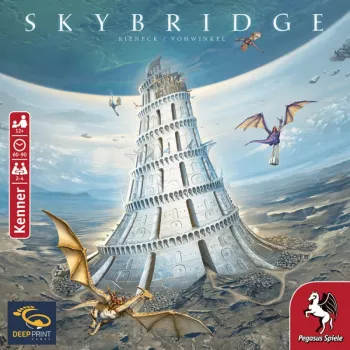 PEGASUS Deep Print Games: Skybridge - Juego de estrategia para 2-4 jugadores, a partir de 10 años, 60-90 minutos, mecánicas de construcción de ciudades y redes, multilingüe (EN/DE)