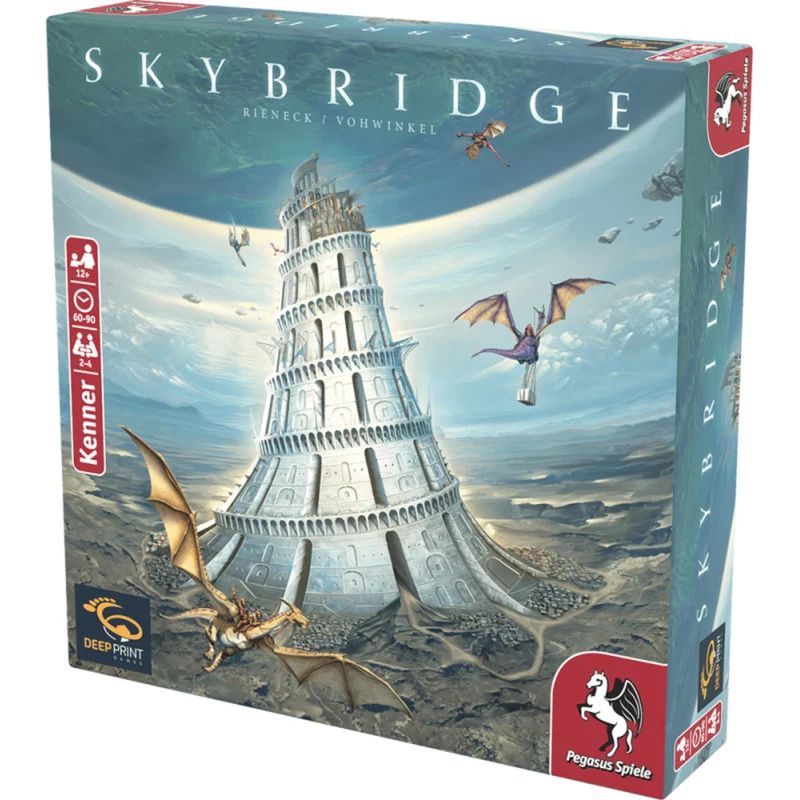PEGASUS Deep Print Games: Skybridge - Juego de estrategia para 2-4 jugadores, a partir de 10 años, 60-90 minutos, mecánicas de construcción de ciudades y redes, multilingüe (EN/DE)