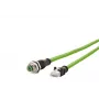 METZ CONNECT 142M2X25100 Cable Ethernet industrial - 10 m Cat 6a S/FTP, conector macho M12 X-codificado a conector macho RJ45, libre de halógenos Verde