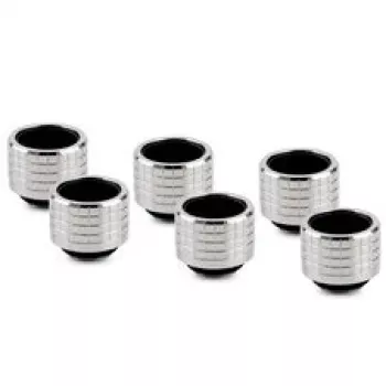 Thermal Grizzly DeltaMate Racor para tubo, Latón - Níquel brillante, HT16, pack de 6