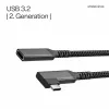 ShiverPeaks Cable de extensión USB-C USB-C/C 3.2 PD 90° - Cable - Digital/Datos