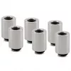 Thermal Grizzly DeltaMate Extender Fitting MF28 - níquel brillante, pack de 6