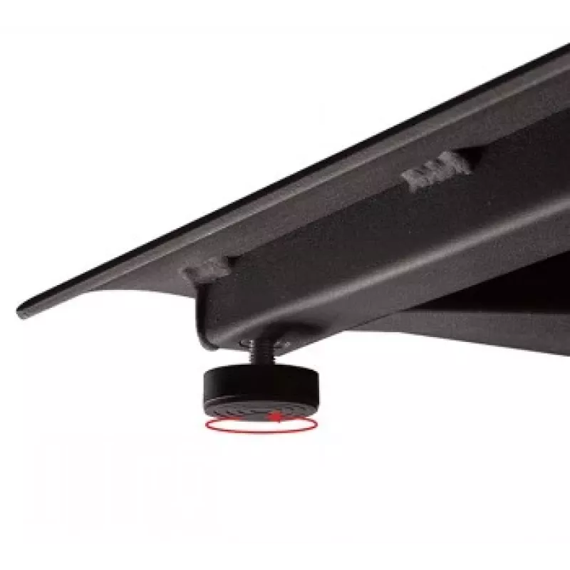 B-TECH AV SYSTEM X - soporte de suelo universal de doble pila para pantallas planas (VESA 600 x 400) - 2,4 m, negro