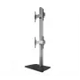 B-TECH AV SYSTEM X - soporte de suelo universal de doble pila para pantallas planas (VESA 600 x 400) - 2,4 m, negro