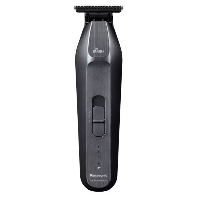 Panasonic Barikan ER-XT70-N801 cortapelos profesional plateado con motor lineal, 39 longitudes de corte, inalámbrico y con cable