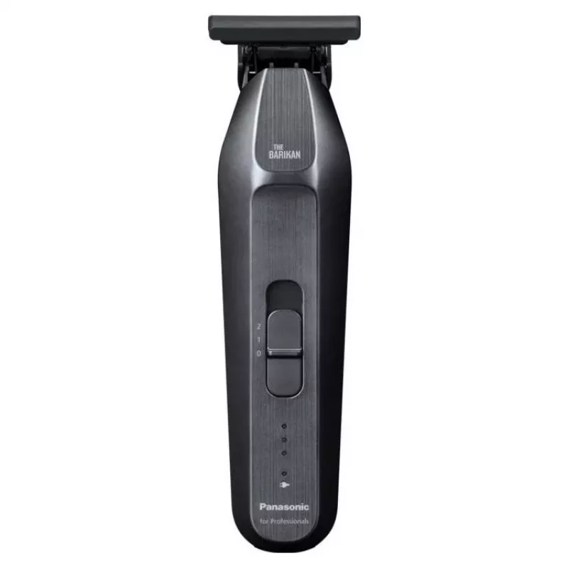 Panasonic Barikan ER-XT70-N801 cortapelos profesional plateado con motor lineal, 39 longitudes de corte, inalámbrico y con cable