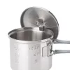 ESBIT PT625ST Menaje de cocina de camping olla 0,625 L acero inoxidable