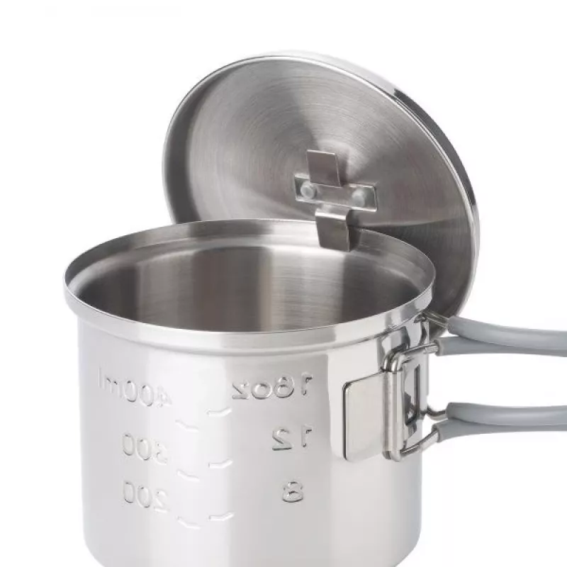 ESBIT PT625ST Menaje de cocina de camping olla 0,625 L acero inoxidable