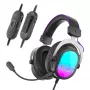 Auriculares gaming FIFINE H16 con sonido envolvente 7.1 y RGB - negro