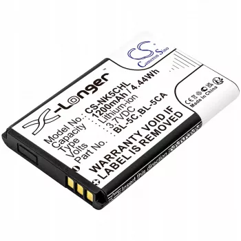 Batería de Li-ion Cameron Sino 1200mAh para Nokia BL-5C, BL-5CA, Teltonika, Lark BL-6SP