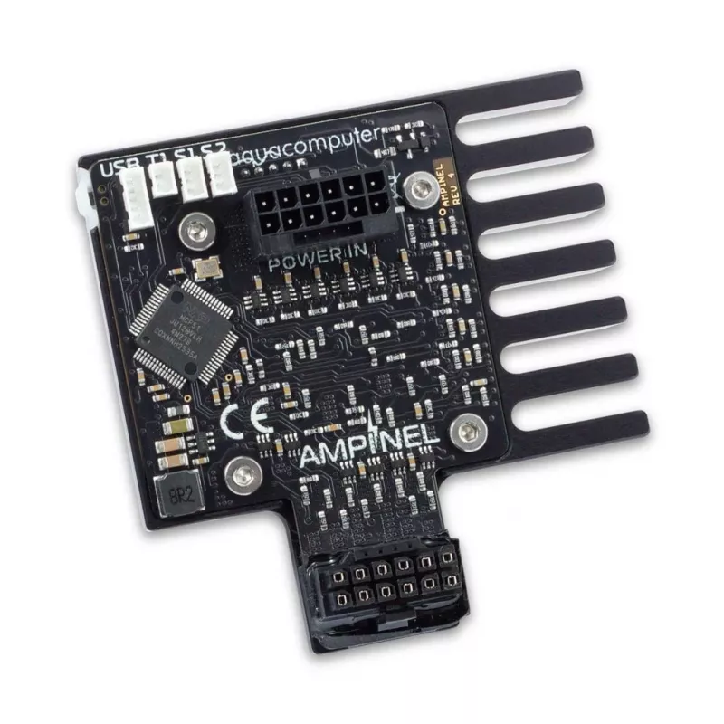 Aqua Computer AMPINEL gestión de alimentación para tarjeta gráfica 12V-2x6, 650 W, OLED, RGBpx - Tipo B