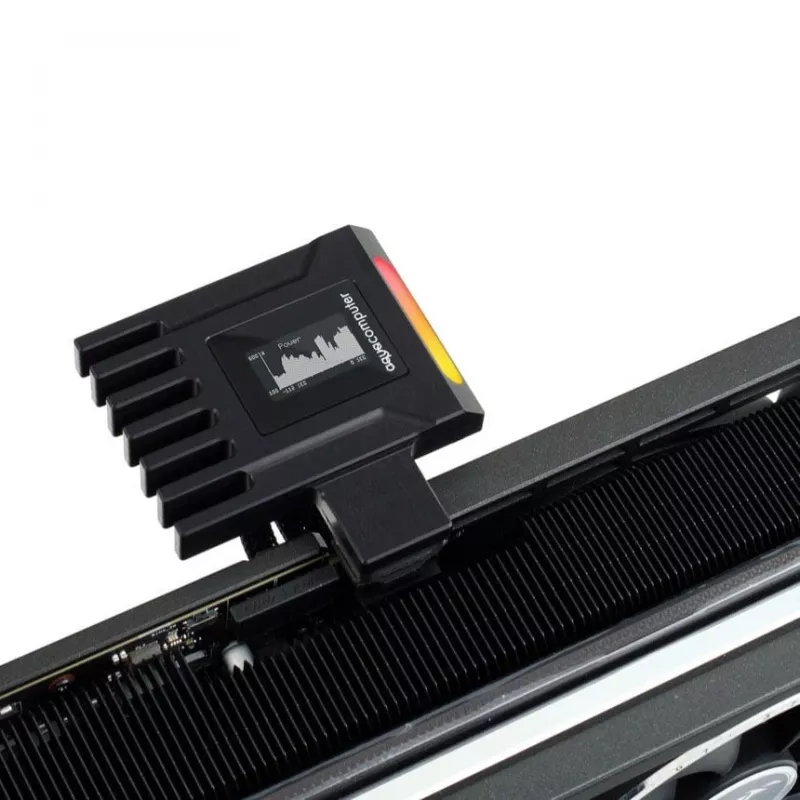 Aqua Computer AMPINEL gestión de alimentación para tarjeta gráfica 12V-2x6, 650 W, OLED, RGBpx - Tipo B