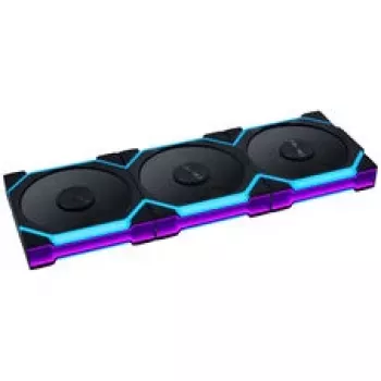 Lian Li UNI FAN SL FLEX Wireless ARGB Ventilador de caja PWM 120 mm - pack de 3, Negro, Reverse Blade