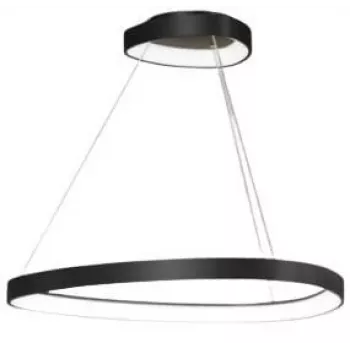 Kotila Lámpara colgante de metal 62cm Negro mate E27