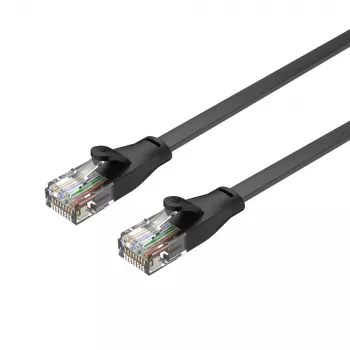 UNITEK Cable plano Cat.6 UTP 10m Negro RJ45 Snagless Gigabit Ethernet