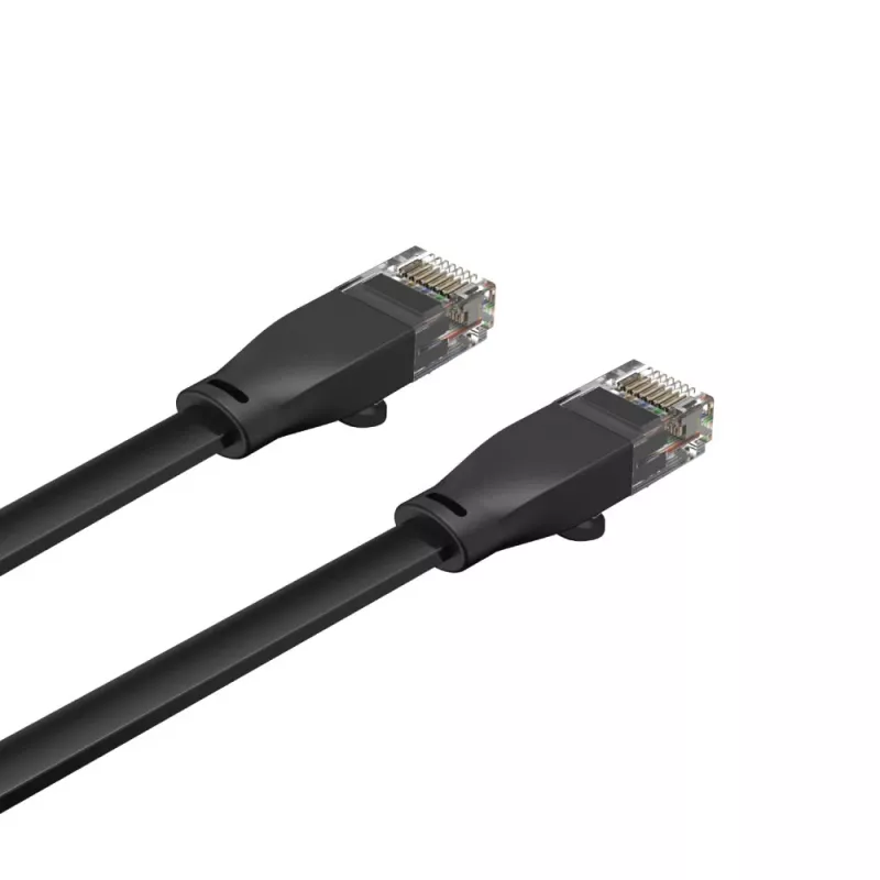 UNITEK Cable plano Cat.6 UTP 10m Negro RJ45 Snagless Gigabit Ethernet