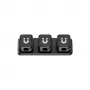 UNITEK SnapHold Organizador de cables magnético para escritorio (set de 3+1), Negro