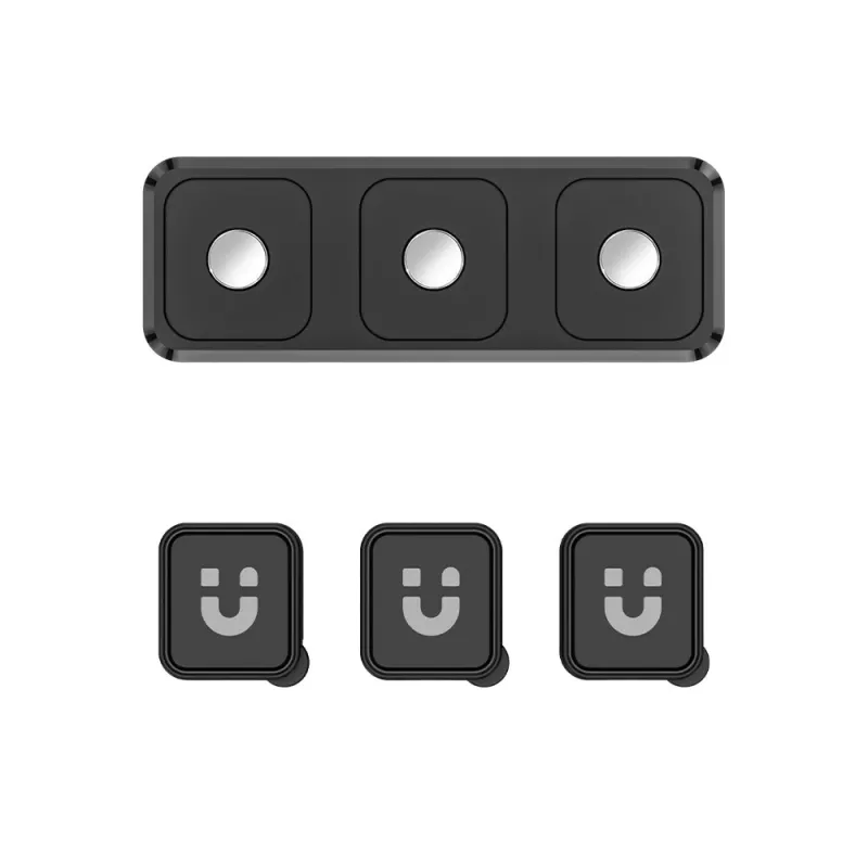 UNITEK SnapHold Organizador de cables magnético para escritorio (set de 3+1), Negro