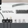 UNITEK SnapHold Organizador de cables magnético para escritorio (set de 3+1), Negro