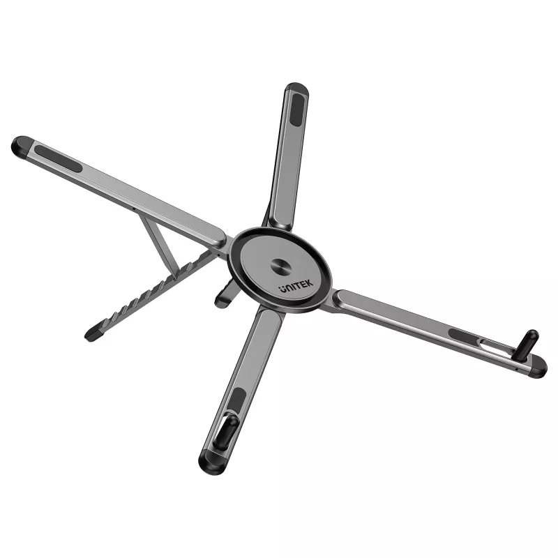 UNITEK Mag-Fold soporte magnético plegable para teléfono, tablet y portátil con función de trípode, Space Grey