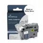 MediaRange MRBTZ261 cartucho de cinta de etiquetas laminadas 36mm negro sobre blanco para Brother P-Touch