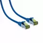 IT-BUDGET Full Copper Premium cable de parcheo Cat.6A con cable bruto Cat.7 600 MHz libre de halógenos PoE+ 10Gbps azul 3m