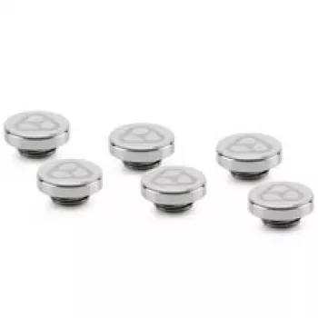 Thermal Grizzly DeltaMate Plug tapones de cierre, latón - níquel brillante, pack de 6