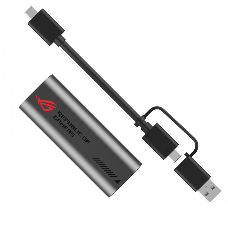 ASUS ROG USB-C10G adaptador Ethernet 10G 2 en 1 con conector USB-C y USB-A, Plug & Play, compacto y ideal para viajes