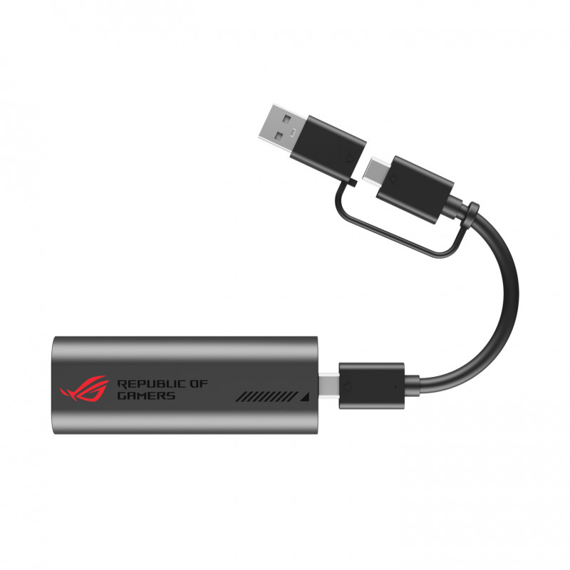 ASUS ROG USB-C10G adaptador Ethernet 10G 2 en 1 con conector USB-C y USB-A, Plug & Play, compacto y ideal para viajes