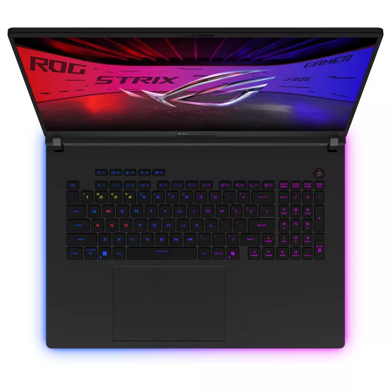 ASUS ROG Strix Scar 18 G835LXG-TQ328W portátil gaming, 18 inch 4K UHD 300Hz, Intel Core Ultra 9, RTX 5090, 128GB RAM, 8TB SSD, Win11 Home, teclado alemán
