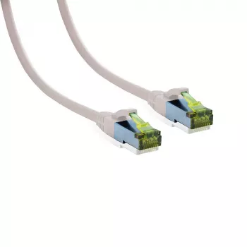 IT-BUDGET cable de red Cat.6A S/FTP LSZH, 0,5 m, blanco, 10Gbps, PoE+, 600MHz, cobre