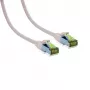 IT-BUDGET cable de red Cat.6A S/FTP LSZH, 0,5 m, blanco, 10Gbps, PoE+, 600MHz, cobre