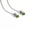 IT-BUDGET cable de red Cat.6A S/FTP LSZH, 0,5 m, blanco, 10Gbps, PoE+, 600MHz, cobre