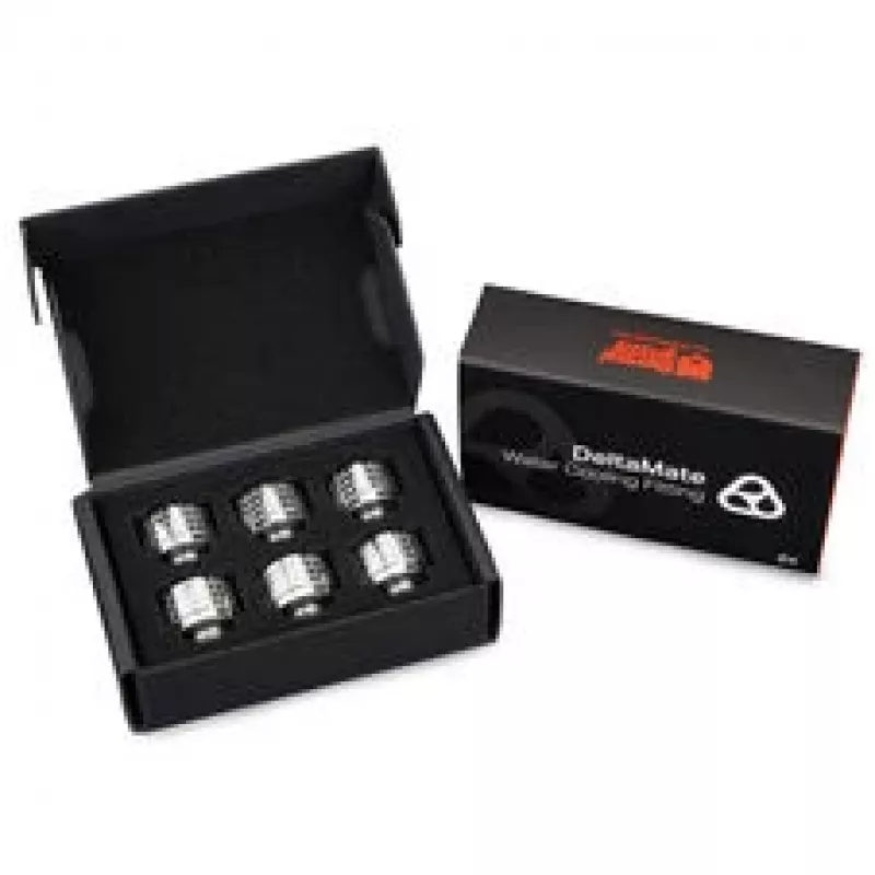 Thermal Grizzly DeltaMate racor de compresión, latón - níquel brillante, ST13, pack de 6