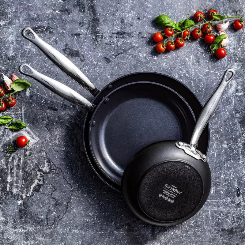 GreenPan Barcelona set de sartenes 3 piezas 20/24/28 cm negro cerámica antiadherente