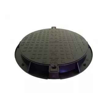 Tapa de jardín para aguas residuales 780PE-B A15 negro tapa de arqueta HDPE