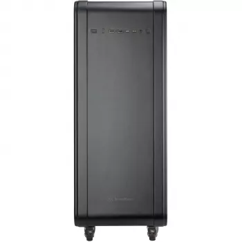 Caja torre Micro-ATX SilverStone Technology ALTA G1M - Negra, cristal templado, rotación de placa base 90°, ventilador Air Penetrator de 180mm