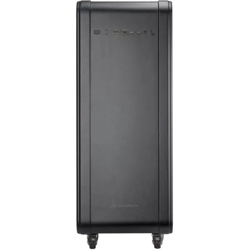 Caja torre Micro-ATX SilverStone Technology ALTA G1M - Negra, cristal templado, rotación de placa base 90°, ventilador Air Penetrator de 180mm