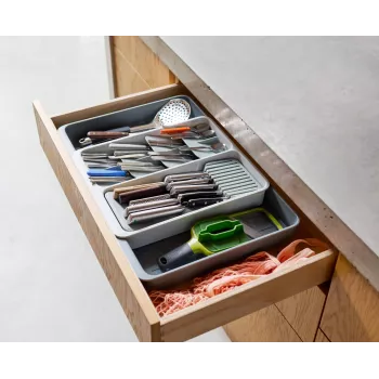 Organizador de cubiertos extensible Joseph Joseph DrawerStore, Gris