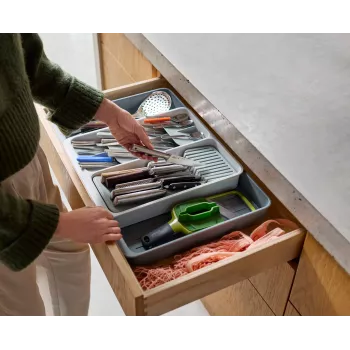 Organizador de cubiertos extensible Joseph Joseph DrawerStore, Gris